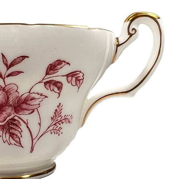 Peony EB 1850 Foley Tea Cup & Saucer Gold Trimmed Vtg Bone China England Floral - Picture 8 of 16